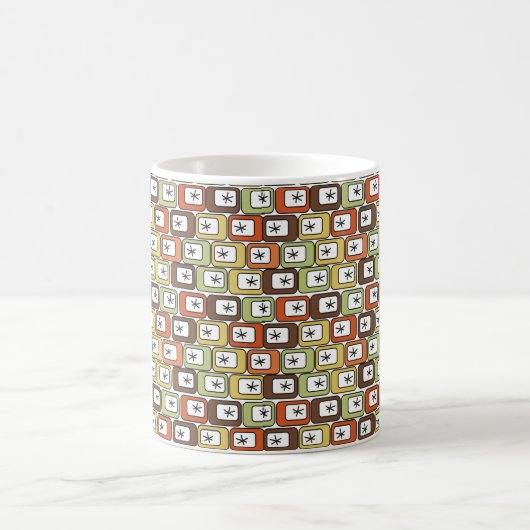 Mug Rectangles rétro avec Starbursts (Centre)