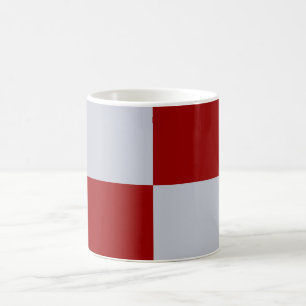 Mug Rectangles rouges et gris