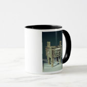 Mug Rectangulaire "teintez" le navire avec les visages (Devant droit)