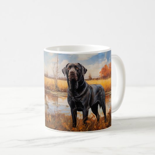 Mug Récupérateur du Labrador d'automne (Devant droit)