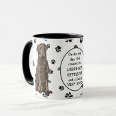 Mug RÉCUPÉRATEURS DE LABRADOR À CHOCOLAT CRÉÉS PAR Die (Devant gauche)