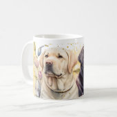 Mug Récupérateurs du Labrador jaune et noir (Devant gauche)