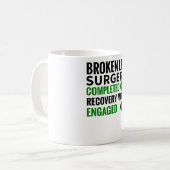 Mug Récupération de la chirurgie de la jambe cassée| S (Devant gauche)