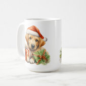 MUG RÉCUPÉRATION DU LABRADOR JAUNE DE NOËL ADORABLE (Devant gauche)