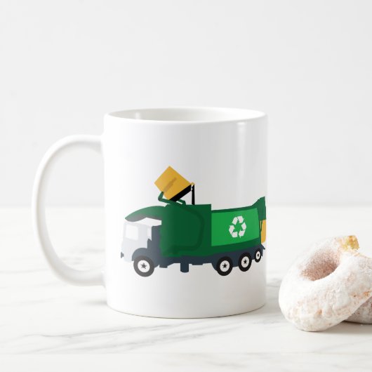 Mug Recyclage Camion à ordures (Avec donut)