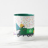 Mug Recyclage de la fête des camions à ordures (Centre)
