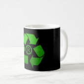 Mug Recycle Logo par Shirley Taylor (Devant droit)