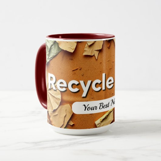 Mug Recycler la texture (Devant gauche)
