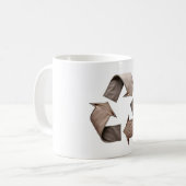 Mug Recycler le symbole en blanc (Devant gauche)