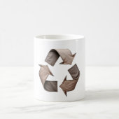 Mug Recycler le symbole en blanc (Centre)