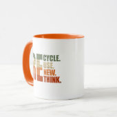 Mug Recycler réduire la réutilisation renouveler repen (Devant gauche)
