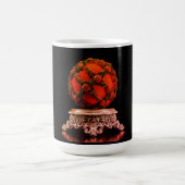 Mug Red And Black Mandelbrot Sphere On Silver Pedestal (Centre)