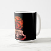 Mug Red And Black Mandelbrot Sphere On Silver Pedestal (Devant droit)