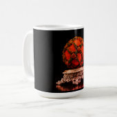 Mug Red And Black Mandelbrot Sphere On Silver Pedestal (Devant gauche)