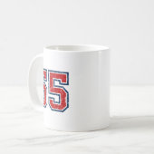 Mug Red And Blue Srts Number 55 Jersey Uniform Player (Devant gauche)