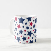 Mug Red and Blue Stars - motif de drapeau américain (Devant gauche)