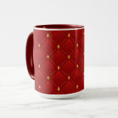 Mug Red and gold art nouveau design (Devant gauche)