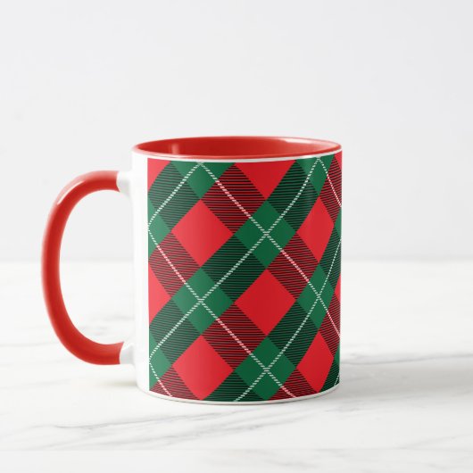 Mug Red and Green Plaid (Gauche)