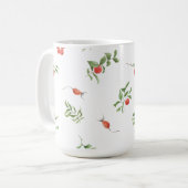 Mug Red And Green Winter Berries & Leaves Illustration (Devant gauche)