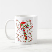 Mug Red And White Candy Cane Santa Christmas Xmas Ligh (Gauche)