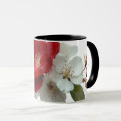 Mug red and white wild roses (Devant droit)