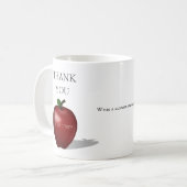 Mug Red Apple "Enseignant Merci" Message personnalisé (Devant gauche)