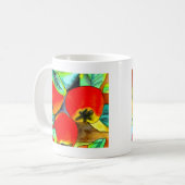 Mug Red Apples aquarelle art original (Devant gauche)