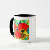 Mug Red Apples aquarelle art original (Devant gauche)
