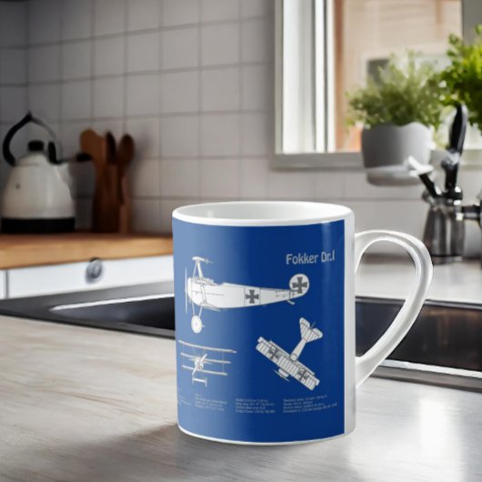 Mug Red Baron Fokker Dr.1 - Plan d'avion ABD
