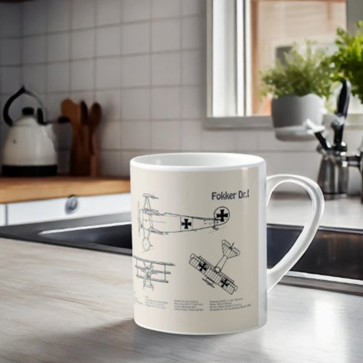 Mug Red Baron Fokker Dr.1 - Plan directeur de l'avion