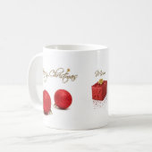 Mug Red Baubles Joyeux Noël maman (Devant gauche)