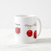 Mug Red Baubles Joyeux Noël maman (Devant droit)
