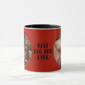 Mug Red Best Chien Papa Jamais Custom Photo Café (Centre)