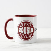 Mug Red BEST COUSIN JAMAIS personnalisé (Gauche)