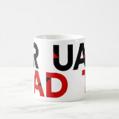 Mug Red Big Bold Angle-Cut Lettres Graduation (Centre)