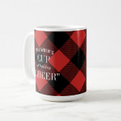 Mug Red Black Buffalo Check Plaid Funny Christmas (Devant gauche)