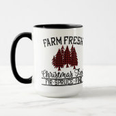 Mug red, Black Buffalo Plaid Christmas Trees (Gauche)