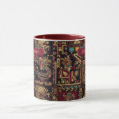 Mug Red Black & Gold Aztec Inspired Design (Centre)