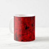 Mug Red Black grunge art graphique numérique abstrait (Devant gauche)