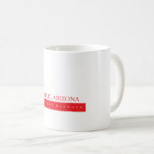 Mug Red Black & White Minimalist Simple Plain Modern (Devant droit)
