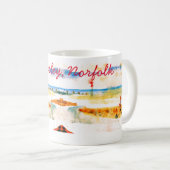 Mug Red Boat and Beach à Mundesley, Norfolk (Devant droit)