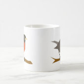 Mug Red Breast Robin sur Branche (Centre)