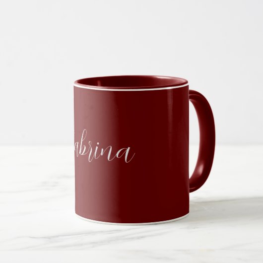 Mug Red Brown Professional Calligraphy Ajouter un nom (Devant droit)