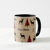 Mug Red Buffalo Plaid & Joyeux bois de Noël (Devant droit)