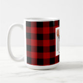 Mug Red Buffalo Plaid & Joyeux Woofmas Avec Photo Chie (Gauche)