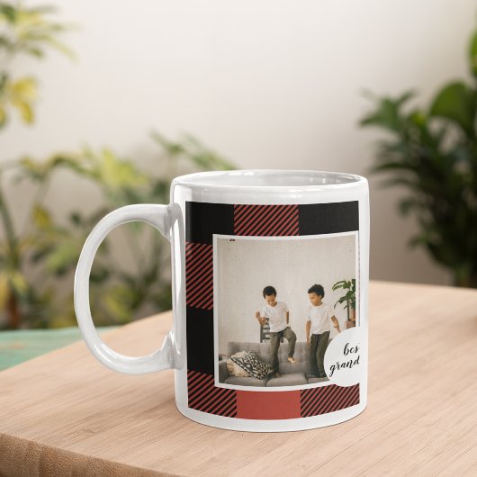 Mug Red Buffalo Plaid Meilleur Cadeau Grand-Mère Avec 