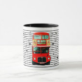 Mug Red Bus Hearts Music (Centre)