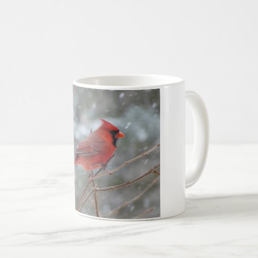 Mug Red cardinal en hiver (Devant droit)