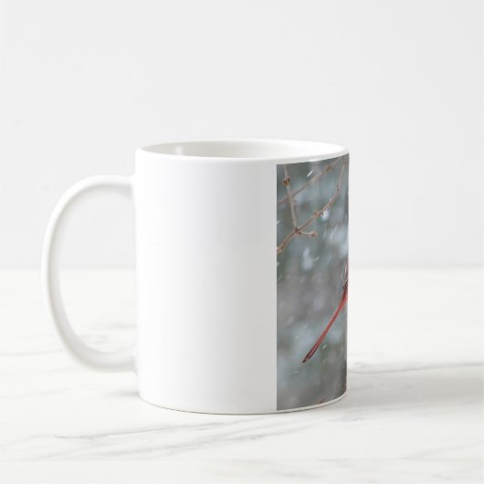 Mug Red cardinal en hiver (Gauche)