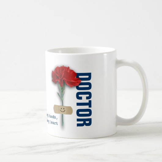 Mug Red Carnation Doctor Appréciation Cadeau (Droite)